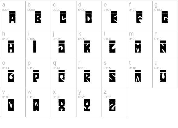 Stoned-Plain lowercase a-z preview