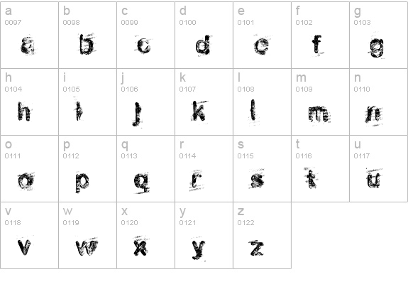 stoned wash lowercase a-z preview