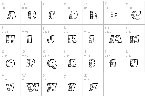 Stoney Billy lowercase a-z preview