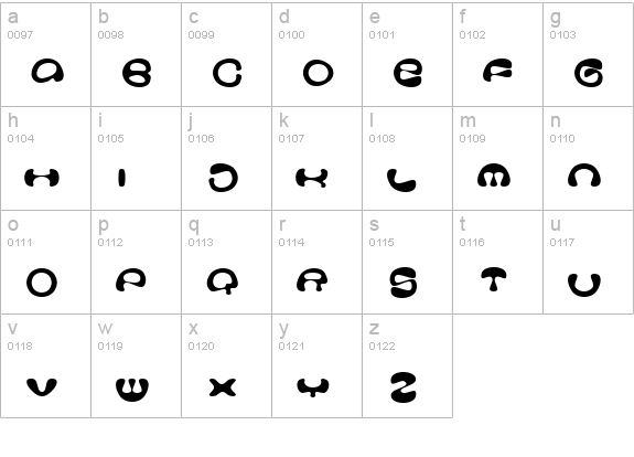 Stoopid lowercase a-z preview
