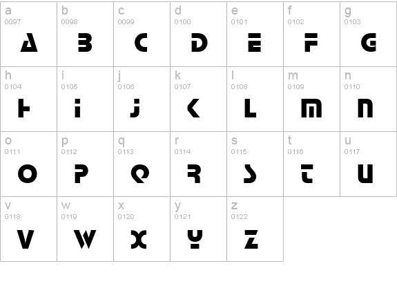 StopD lowercase a-z preview