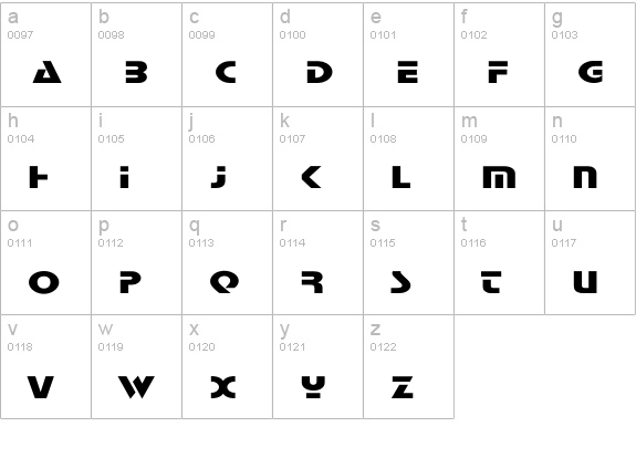 StopRegular lowercase a-z preview