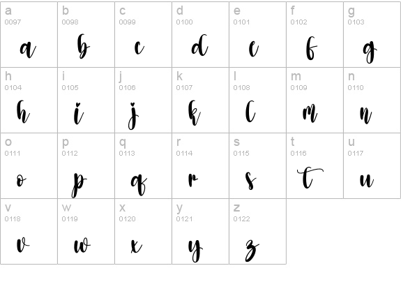 Storybook lowercase a-z preview