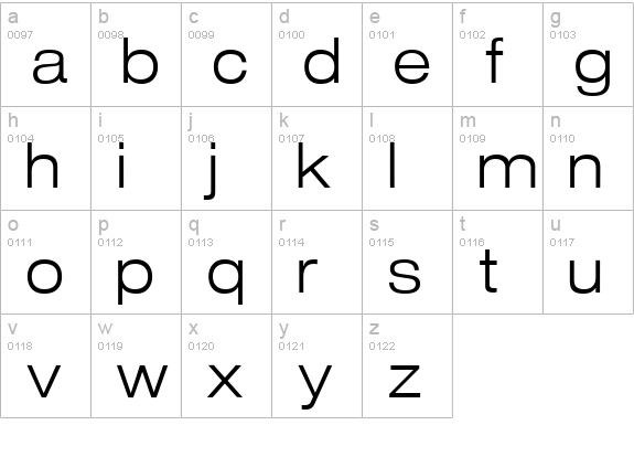 Strait lowercase a-z preview