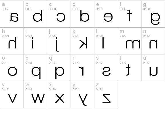 Strait Kcab lowercase a-z preview