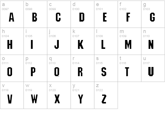 Strathmelli-Lig lowercase a-z preview
