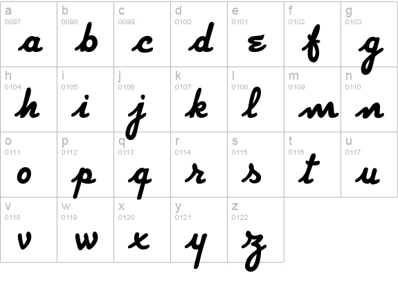 Strato lowercase a-z preview
