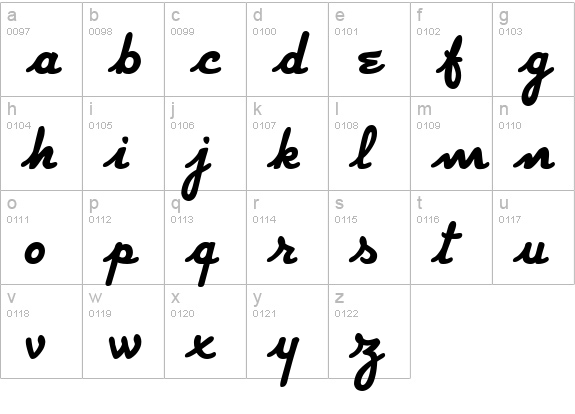 Strato Regular lowercase a-z preview