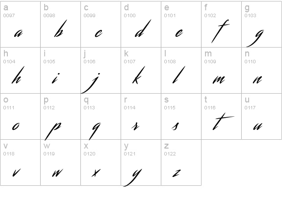 Streamster lowercase a-z preview