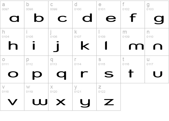 Street - Expanded lowercase a-z preview