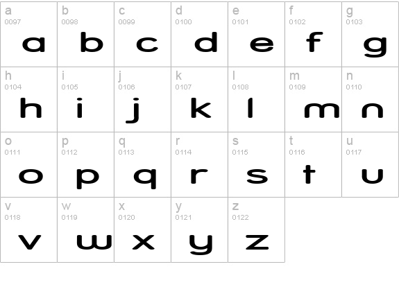 Street - Expanded Semi lowercase a-z preview