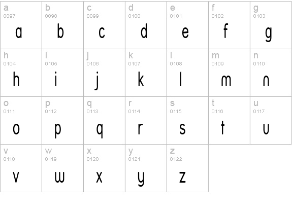 Street - Thin lowercase a-z preview
