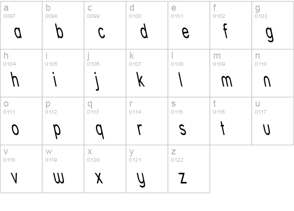 Street - Thin Reverse Italic lowercase a-z preview