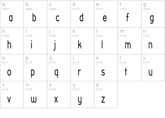 Street Corner Narrow lowercase a-z preview