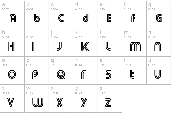 Street Cred lowercase a-z preview