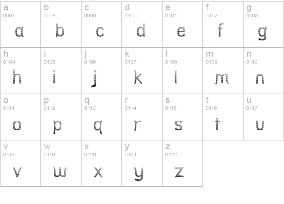 Street Net lowercase a-z preview