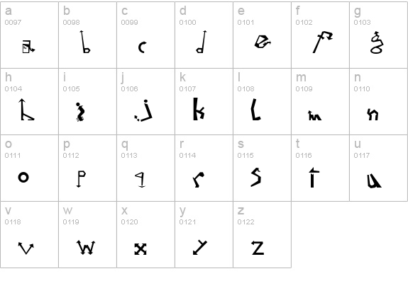 StrelochnikC lowercase a-z preview