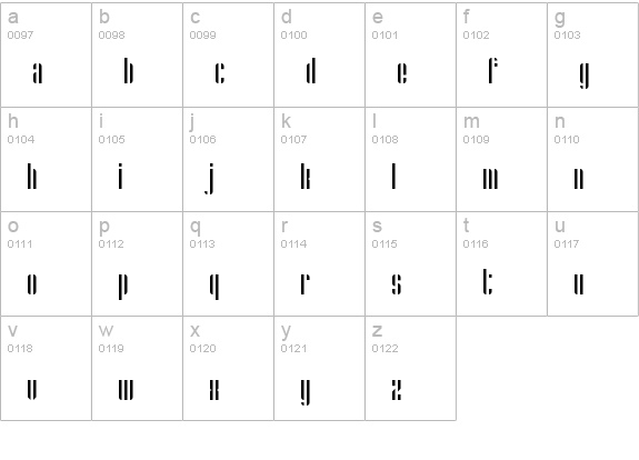 Stripes Regular lowercase a-z preview