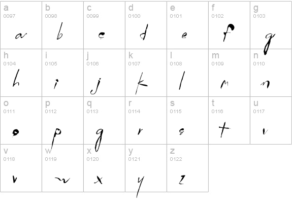 STROKE-ThicK lowercase a-z preview