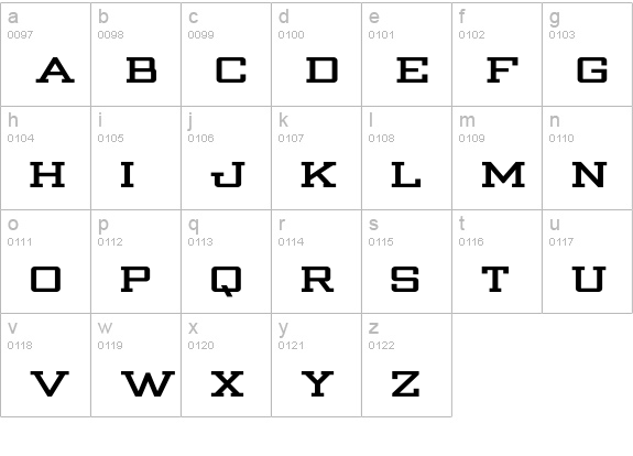 Strongman_Bold- lowercase a-z preview