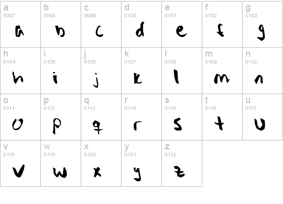 Stryka lowercase a-z preview