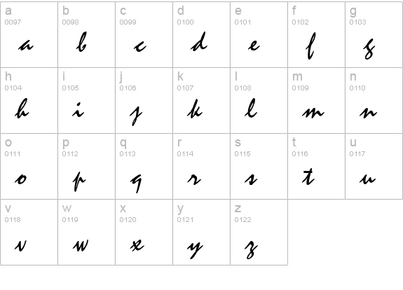 Stucco Normal lowercase a-z preview