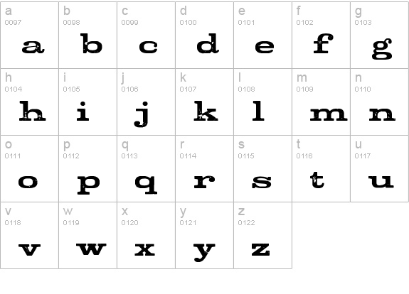 Stud lowercase a-z preview