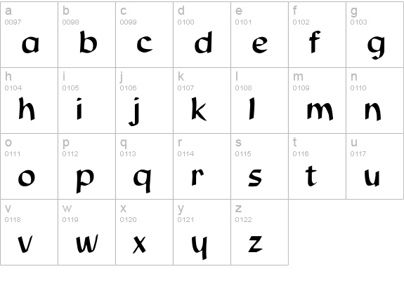StudioBold lowercase a-z preview