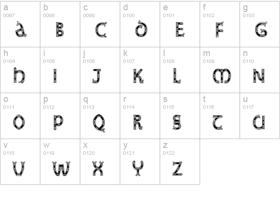 Studz Std lowercase a-z preview