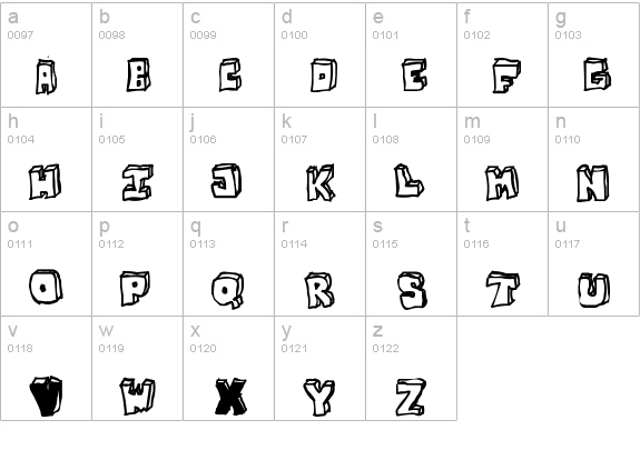 StunFillaWenka lowercase a-z preview