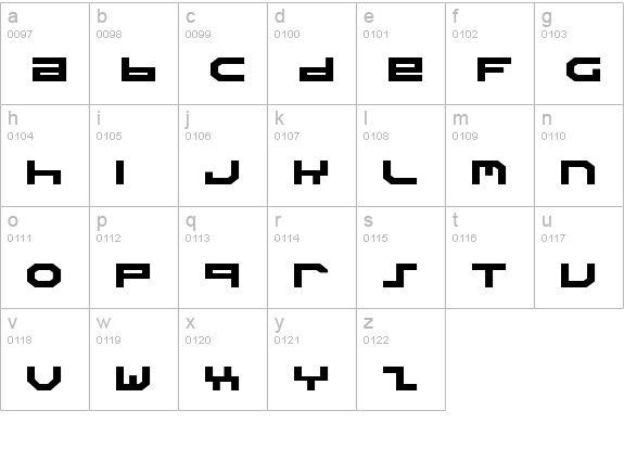 Stuntman Expanded lowercase a-z preview