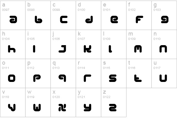 Styl Plain lowercase a-z preview