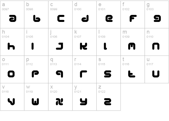 Styl-Round lowercase a-z preview