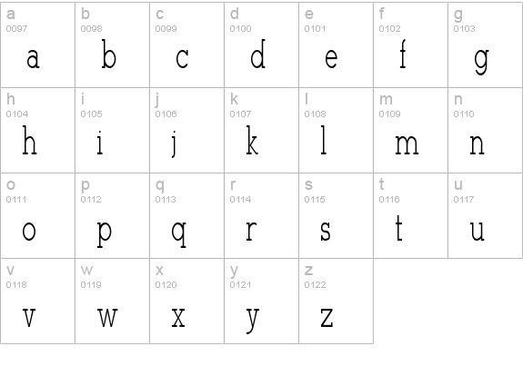 Stymie-Light lowercase a-z preview