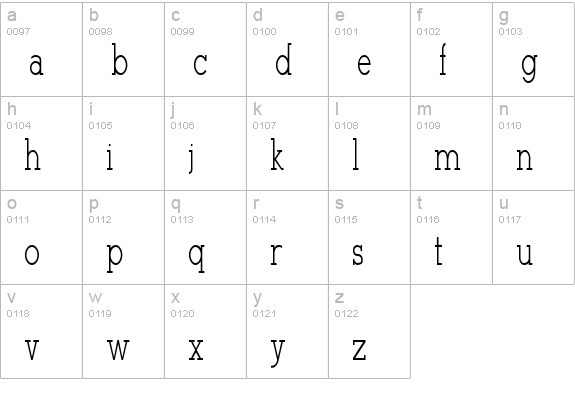 Stymie-Light Regular lowercase a-z preview