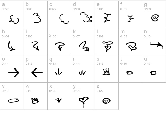 Subway Pro Extras lowercase a-z preview