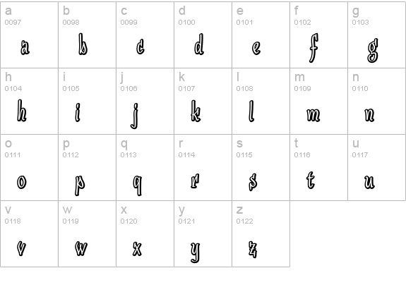 SudegnakNo2 lowercase a-z preview