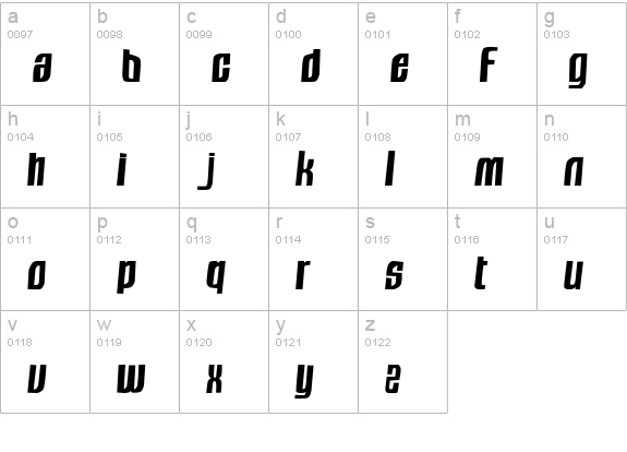 Sugar Ray lowercase a-z preview