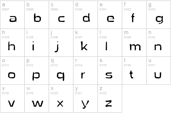Sui Generis Gaunt lowercase a-z preview