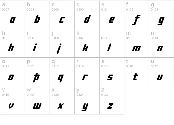 Sujeta Bold Italic lowercase a-z preview