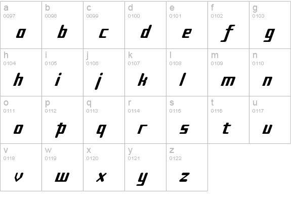 Sujeta Italic lowercase a-z preview
