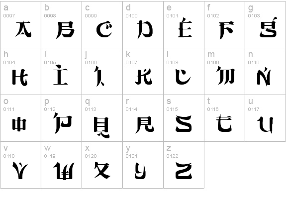 Sumdumgoi Regular lowercase a-z preview