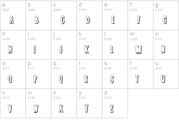 Summer Jams Outline lowercase a-z preview