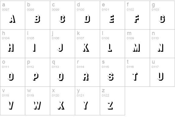Summit-Shadow-Regular lowercase a-z preview
