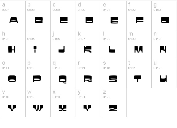 Sunbelt lowercase a-z preview