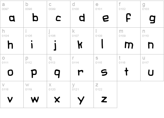 SundayComics BB lowercase a-z preview