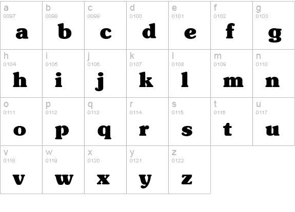 SunsetSerial-Heavy-Regular lowercase a-z preview
