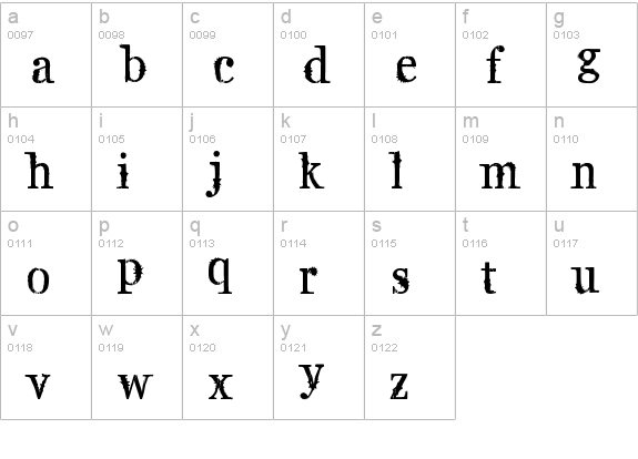 Supafly 36 lowercase a-z preview