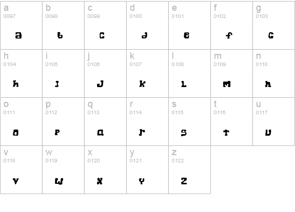 Super Chunk Regular lowercase a-z preview