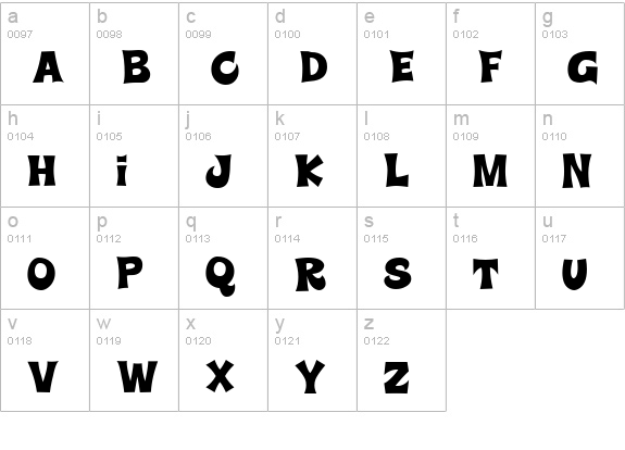 Super Delicious BTN lowercase a-z preview